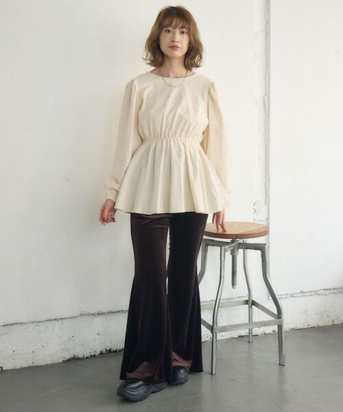 RETRO GIRL（レトロガール）の「ベロアフレアPT（その他パンツ・レディース・ベージュ/ブラウン/ブラック・FREE）」の15枚目の写真