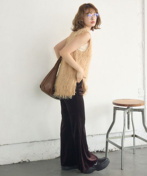 RETRO GIRL（レトロガール）の「ベロアフレアPT（その他パンツ・レディース・ベージュ/ブラウン/ブラック・FREE）」の18枚目の写真