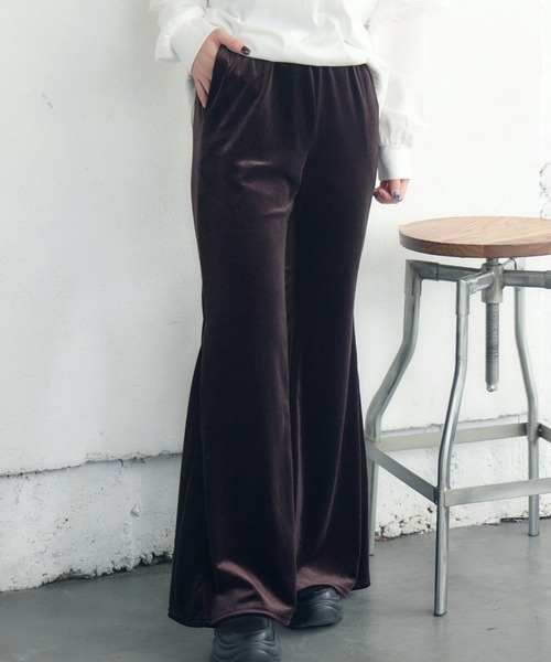 RETRO GIRL（レトロガール）の「ベロアフレアPT（その他パンツ・レディース・ベージュ/ブラウン/ブラック・FREE）」の3枚目の写真