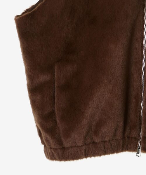 le.coeur blanc（ルクールブラン）の「ファーフードベスト（その他アウター・レディース・アイボリー/ダークブラウン・38）」の20枚目の写真