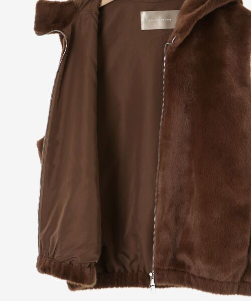 le.coeur blanc（ルクールブラン）の「ファーフードベスト（その他アウター・レディース・アイボリー/ダークブラウン・38）」の19枚目の写真