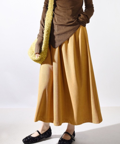 SPIGA(スピーガ)の「コーディロイギャザーロングスカート(スカート・レディース・ホワイト/ブラック/ブラウン/カーキ/イエロー/ダークグレー/ボルドー・MEDIUM/LARGE/X-LARGE)」の16枚目の写真