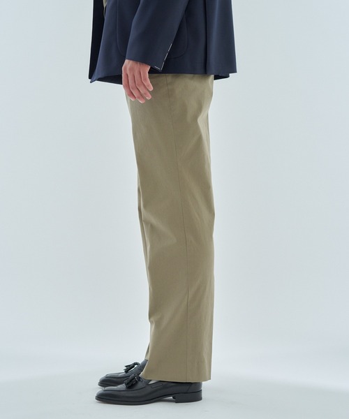 ESTNATION（エストネーション）の「ESTNATION / コットンツイル トラウザーズ（スラックス・メンズ・オリーブ/ホワイト・48/50/46）」の4枚目の写真