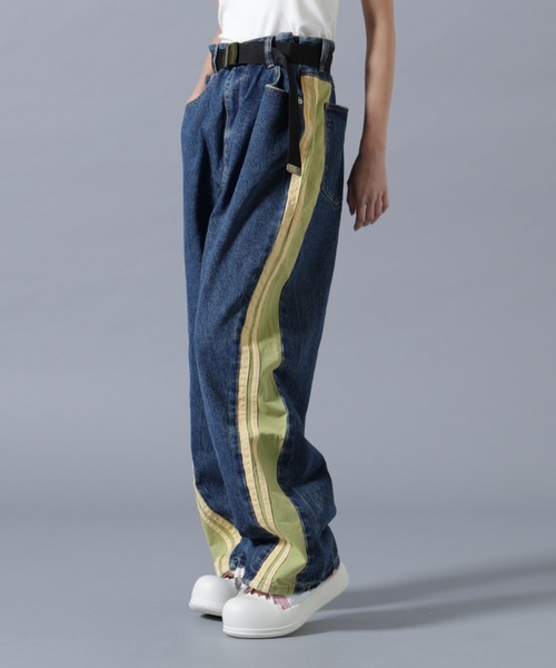 SIS(エスアイエス)の「SIS/エスアイエス/LINE Denim Pants(デニムパンツ・レディース・ブルー/ブラック・L/M)」の6枚目の写真