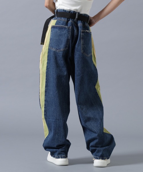 SIS(エスアイエス)の「SIS/エスアイエス/LINE Denim Pants(デニムパンツ・レディース・ブルー/ブラック・L/M)」の8枚目の写真