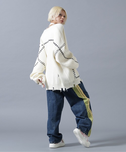 SIS(エスアイエス)の「SIS/エスアイエス/LINE Denim Pants(デニムパンツ・レディース・ブルー/ブラック・L/M)」の10枚目の写真