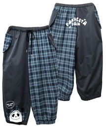 サメパンダチェック切替シャカシャカバルーンパンツ(M2)