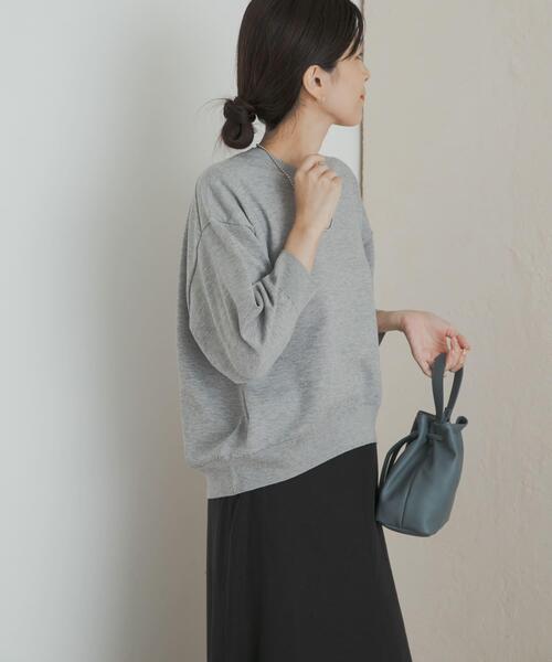 URBAN RESEARCH DOORS（アーバンリサーチドアーズ）の「ウォッシャブルブライトプルオーバー（ニット/セーター・レディース・ライトグレー/チャコールグレー/ブラウン・MEDIUM）」の6枚目の写真