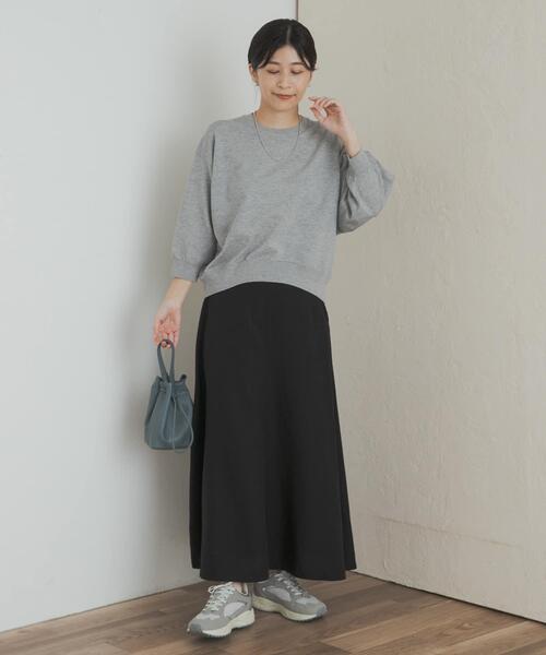 URBAN RESEARCH DOORS（アーバンリサーチドアーズ）の「ウォッシャブルブライトプルオーバー（ニット/セーター・レディース・ライトグレー/チャコールグレー/ブラウン・MEDIUM）」の8枚目の写真