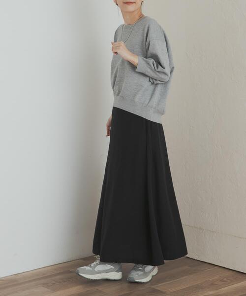 URBAN RESEARCH DOORS（アーバンリサーチドアーズ）の「ウォッシャブルブライトプルオーバー（ニット/セーター・レディース・ライトグレー/チャコールグレー/ブラウン・MEDIUM）」の9枚目の写真