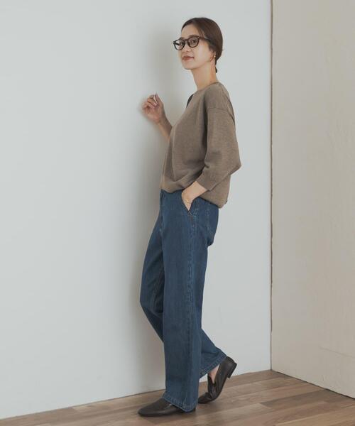 URBAN RESEARCH DOORS（アーバンリサーチドアーズ）の「ウォッシャブルブライトプルオーバー（ニット/セーター・レディース・ライトグレー/チャコールグレー/ブラウン・MEDIUM）」の17枚目の写真