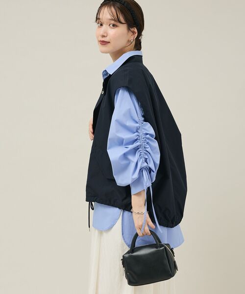 Green　Parks（グリーンパークス）の「ミリタリーベスト（ベスト・レディース・ブラウン/ダークネイビー/カーキ・FREE）」の4枚目の写真