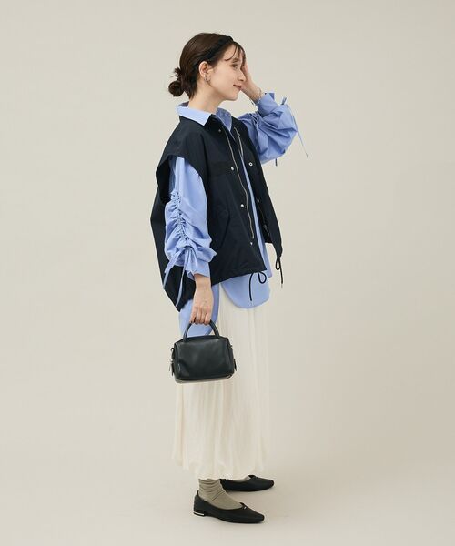 Green　Parks（グリーンパークス）の「ミリタリーベスト（ベスト・レディース・ブラウン/ダークネイビー/カーキ・FREE）」の7枚目の写真