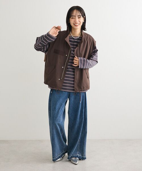 Green　Parks（グリーンパークス）の「ミリタリーベスト（ベスト・レディース・ブラウン/ダークネイビー/カーキ・FREE）」の12枚目の写真