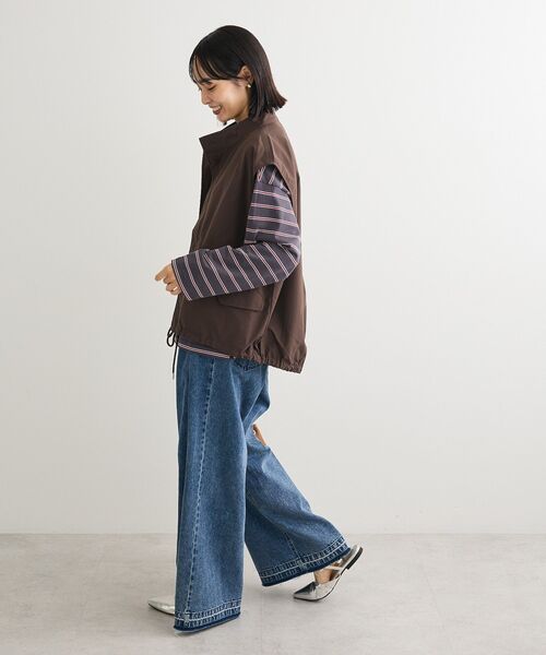 Green　Parks（グリーンパークス）の「ミリタリーベスト（ベスト・レディース・ブラウン/ダークネイビー/カーキ・FREE）」の13枚目の写真