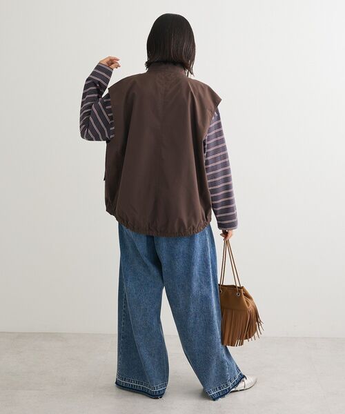 Green　Parks（グリーンパークス）の「ミリタリーベスト（ベスト・レディース・ブラウン/ダークネイビー/カーキ・FREE）」の14枚目の写真