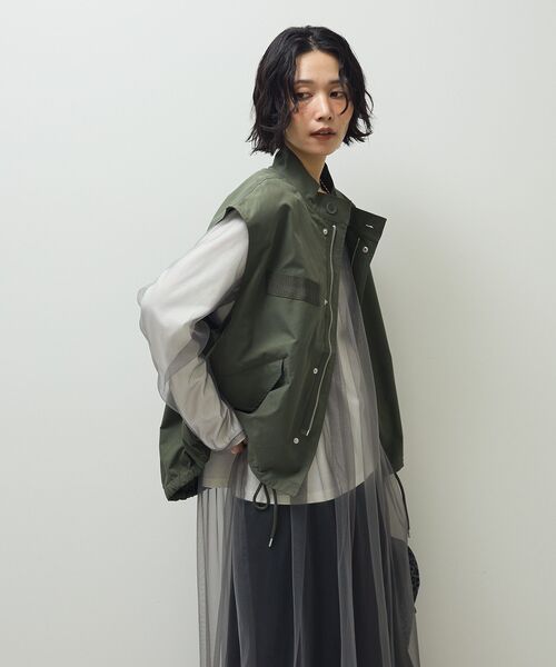 Green　Parks（グリーンパークス）の「ミリタリーベスト（ベスト・レディース・ブラウン/ダークネイビー/カーキ・FREE）」の22枚目の写真