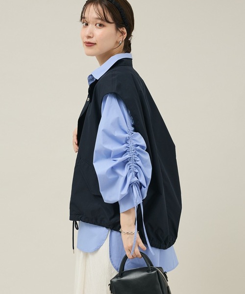 Green　Parks（グリーンパークス）の「ミリタリーベスト（ベスト・レディース・ブラウン/ダークネイビー/カーキ・FREE）」の3枚目の写真