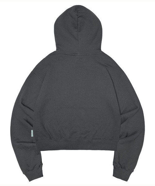 Video Jockey（ビデオジョッキー）の「VIDEO JOCKEY／ベーシックロゴZIPパーカー（パーカー・レディース・チャコール/グレー・X-SMALL/MEDIUM）」の6枚目の写真