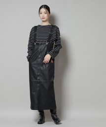 UNIVERSAL OVERALL | UNIVERSAL OVERALL/TIGHT ECO LEATHER(ジャンパースカート)