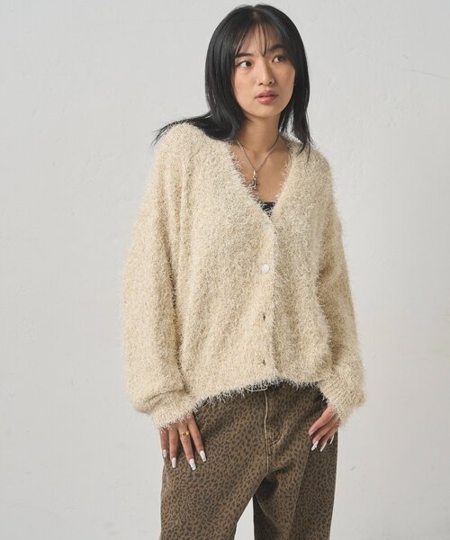 WHO'S WHO gallery(フーズフーギャラリー)の「【WEB限定】HiNTラメニットカーデ(カーディガン/ボレロ・レディース・グレー/アイボリー/ブラック・FREE)」の18枚目の写真