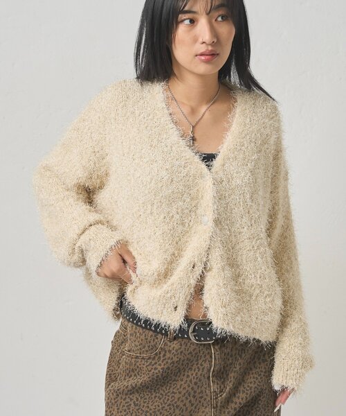 WHO'S WHO gallery(フーズフーギャラリー)の「【WEB限定】HiNTラメニットカーデ(カーディガン/ボレロ・レディース・グレー/アイボリー/ブラック・FREE)」の16枚目の写真