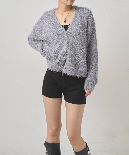 WHO'S WHO gallery(フーズフーギャラリー)の「【WEB限定】HiNTラメニットカーデ(カーディガン/ボレロ・レディース・グレー/アイボリー/ブラック・FREE)」の14枚目の写真