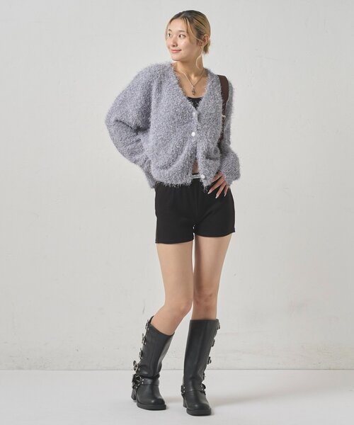WHO'S WHO gallery(フーズフーギャラリー)の「【WEB限定】HiNTラメニットカーデ(カーディガン/ボレロ・レディース・グレー/アイボリー/ブラック・FREE)」の12枚目の写真