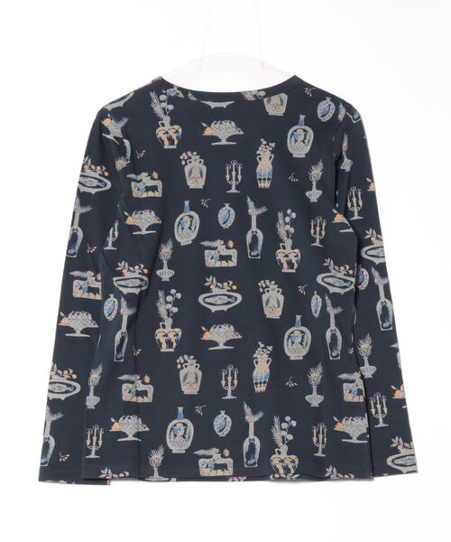 SUPER HAKKA（スーパーハッカ）の「SUPER　HAKKA×保坂優子　「暮らしを彩る」プリント度甘天竺カットソー（Tシャツ/カットソー・レディース・ネイビー/杢グレー・FREE）」の3枚目の写真