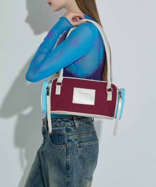 ANNA SUI NYC(アナ スイ エヌ ワイ シー)の「ANNA SUI NYC/アナ スイ エヌワイシー/2トーンカラーナイロンバッグ(トートバッグ・レディース・ワイン/ライム・F)」の10枚目の写真