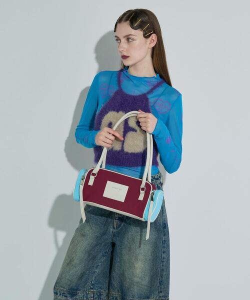 ANNA SUI NYC(アナ スイ エヌ ワイ シー)の「ANNA SUI NYC/アナ スイ エヌワイシー/2トーンカラーナイロンバッグ(トートバッグ・レディース・ワイン/ライム・F)」の11枚目の写真