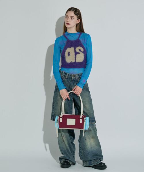 ANNA SUI NYC(アナ スイ エヌ ワイ シー)の「ANNA SUI NYC/アナ スイ エヌワイシー/2トーンカラーナイロンバッグ(トートバッグ・レディース・ワイン/ライム・F)」の12枚目の写真