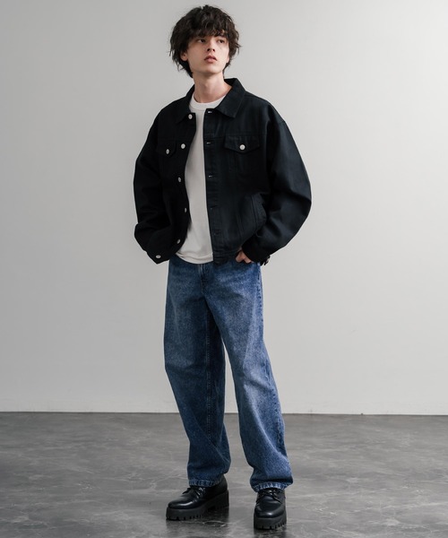 HANES（ヘインズ）の「Hanes ワイドフィット5ポケットテーパードデニムパンツ（デニムパンツ・メンズ・ライトブルー/ブルー/ネイビー・S/M/L/LL）」の19枚目の写真