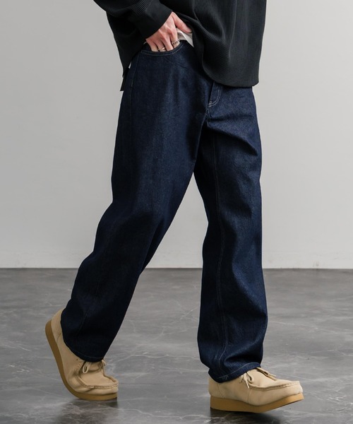 HANES（ヘインズ）の「Hanes ワイドフィット5ポケットテーパードデニムパンツ（デニムパンツ・メンズ・ライトブルー/ブルー/ネイビー・S/M/L/LL）」の16枚目の写真