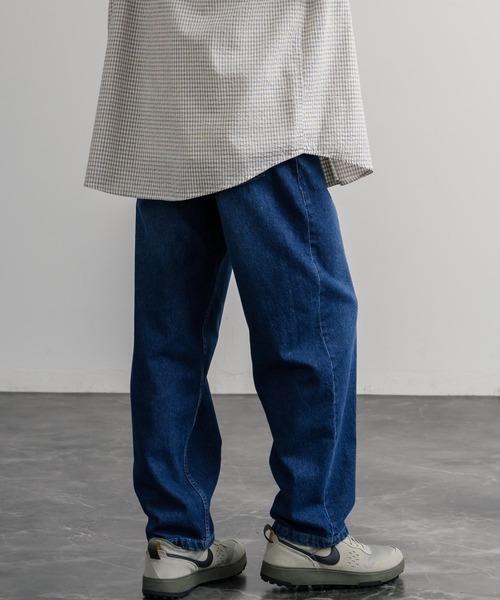 HANES（ヘインズ）の「Hanes ワイドフィット5ポケットテーパードデニムパンツ（デニムパンツ・メンズ・ライトブルー/ブルー/ネイビー・S/M/L/LL）」の18枚目の写真