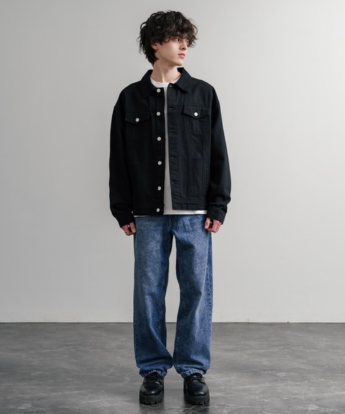 HANES（ヘインズ）の「Hanes ワイドフィット5ポケットテーパードデニムパンツ（デニムパンツ・メンズ・ライトブルー/ブルー/ネイビー・S/M/L/LL）」の7枚目の写真