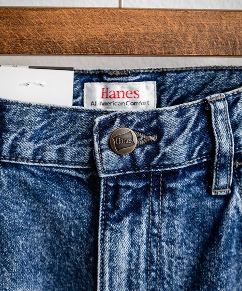 HANES（ヘインズ）の「Hanes ワイドフィット5ポケットテーパードデニムパンツ（デニムパンツ・メンズ・ライトブルー/ブルー/ネイビー・S/M/L/LL）」の4枚目の写真