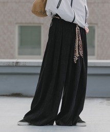 AO2（アオズ）の「Leopard-print belted wide-leg pants / レオパード柄ベルト付き ワイドパンツ（その他パンツ）」