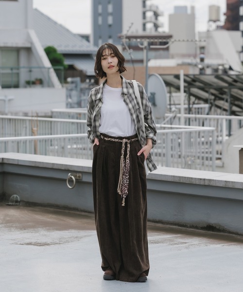 AO2(アオズ)の「Leopard-print belted wide-leg pants / レオパード柄ベルト付き ワイドパンツ(その他パンツ・レディース・ブラウン/ブラック・FREE)」の14枚目の写真