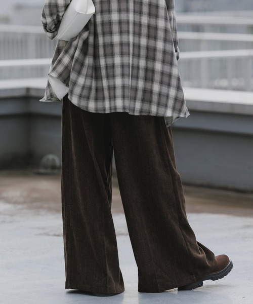 セール】Leopard-print belted wide-leg pants / レオパード柄ベルト