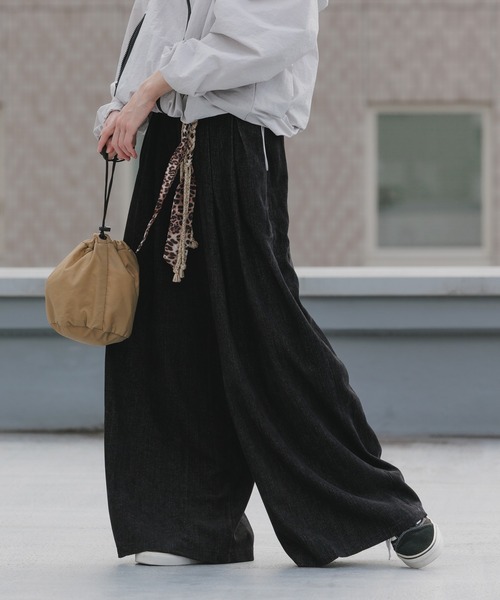 AO2(アオズ)の「Leopard-print belted wide-leg pants / レオパード柄ベルト付き ワイドパンツ(その他パンツ・レディース・ブラウン/ブラック・FREE)」の3枚目の写真