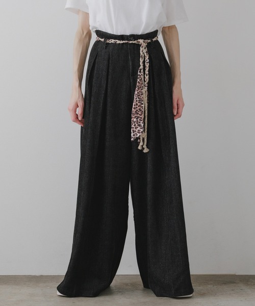 AO2(アオズ)の「Leopard-print belted wide-leg pants / レオパード柄ベルト付き ワイドパンツ(その他パンツ・レディース・ブラウン/ブラック・FREE)」の17枚目の写真