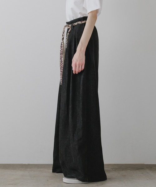 AO2(アオズ)の「Leopard-print belted wide-leg pants / レオパード柄ベルト付き ワイドパンツ(その他パンツ・レディース・ブラウン/ブラック・FREE)」の18枚目の写真