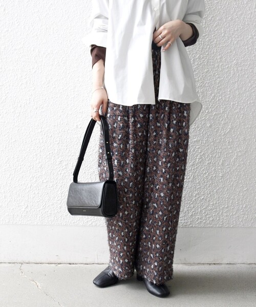 セール】SHIPS any:〈手洗い可能〉レオパード ジャカード ワイド