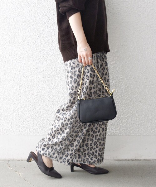 セール】SHIPS any:〈手洗い可能〉レオパード ジャカード ワイド