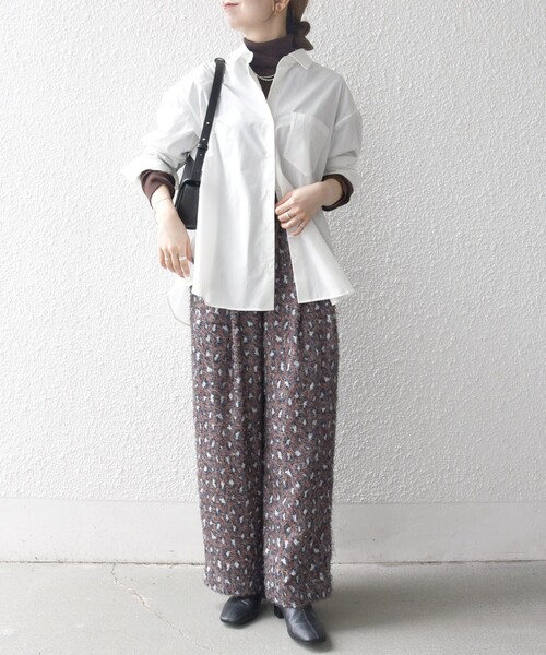 セール】SHIPS any:〈手洗い可能〉レオパード ジャカード ワイド