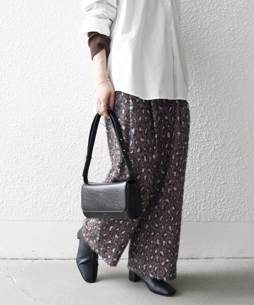 セール】SHIPS any:〈手洗い可能〉レオパード ジャカード ワイド