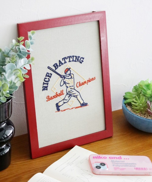niko and...(ニコアンド)の「オリジナル 刺繍ウォールアート(インテリア雑貨・レディース・イエロー/グリーン/サックスブルー/ライトブラウン・0)」の2枚目の写真