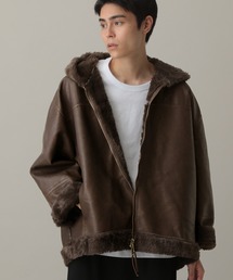 V2（ブイツー）の「V2／ファーフーディーレザージャケット（ブルゾン）」