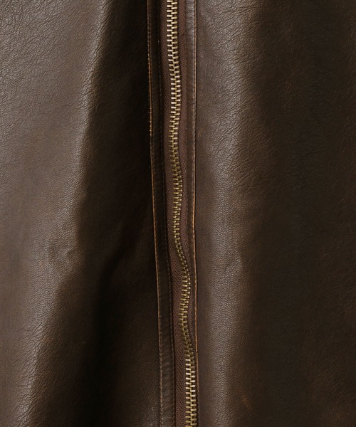 V2(ブイツー)の「V2/ファーフーディーレザージャケット(ブルゾン・メンズ・ブラウン・MEDIUM/LARGE)」の20枚目の写真